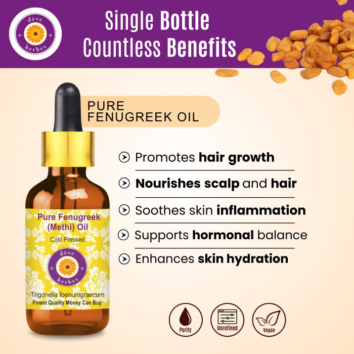 Pure Fenugreek Carrier Oil (30 ml) (Pack Of 4)
